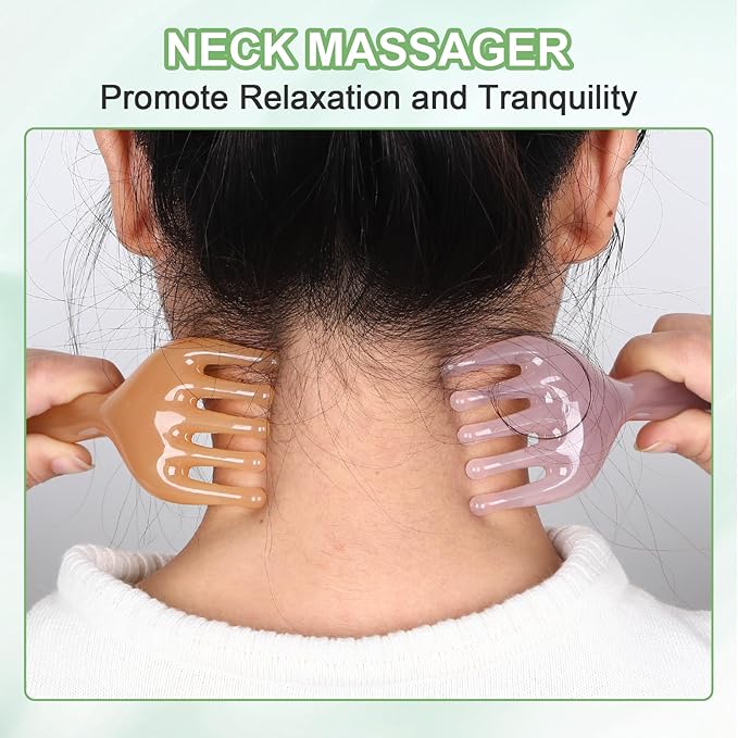 3 Pcs Head Massager Scalp Comb, Head Massager Five Claw Protable Hand Resin Comb, Guasha Tool Scalp Massager Tool Stimulator Stress Relax, Manual Hair Massager Scalp Combs Women Men Gifts
