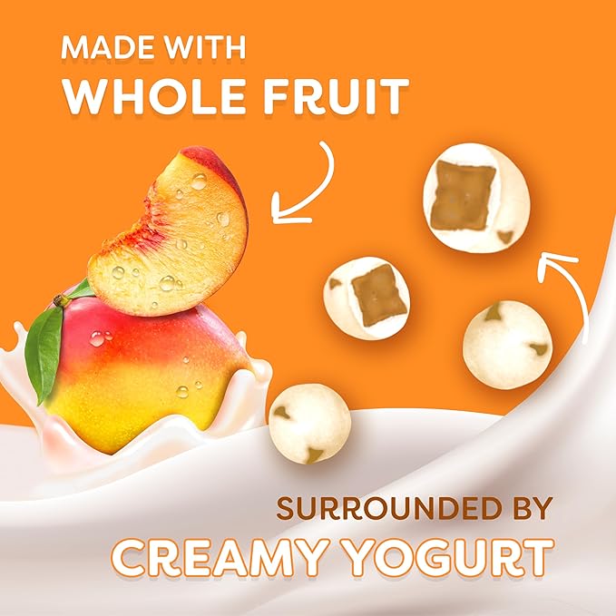 Welch's Fruit Snacks, Fruit 'n Yogurt Variety Pack, Strawberry, Mango Peach, Gluten Free, Bulk Pack, Single Serve, 0.7 oz Bags (Pack of 50)