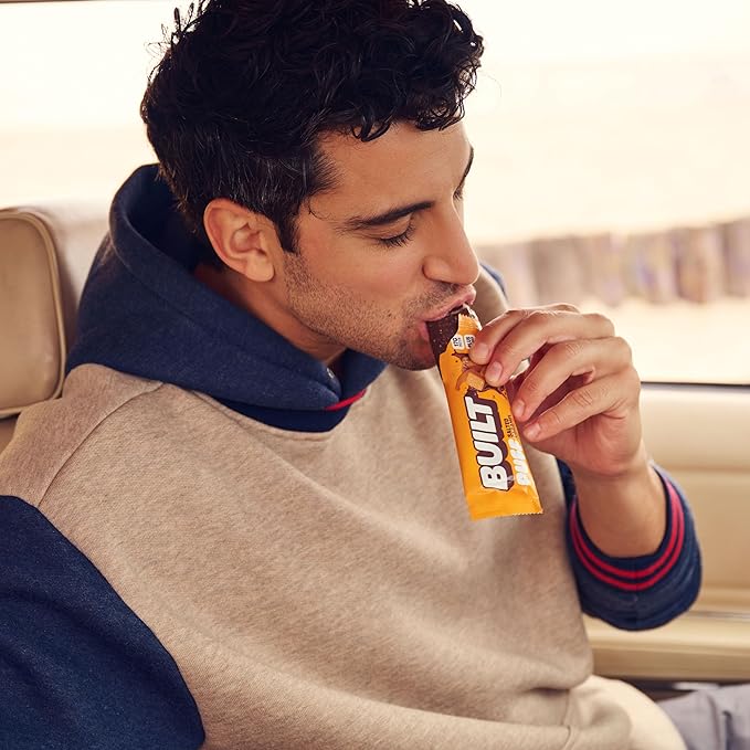 Built Bar, Puff Protein Bars, Salted Caramel Puff, 17g Protein Snacks, On-The-Go Bars, Only 140 Calories, 6g Sugar, Collagen, Gluten Free, 12 Count