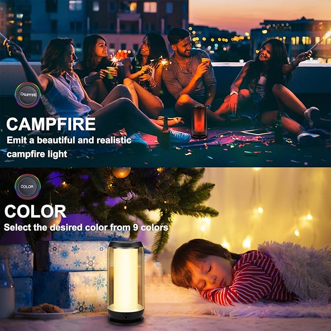 BIGMONAT Bedside Table Lamp with Remote, Color Changing Desk Lamp with Timer, Dimmable RGB Table Light for Computer Bedroom Mood Lighting, Black, 1 Pack