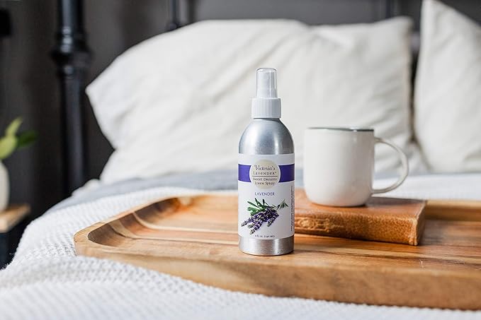 Victoria's Lavender Pillow and Linen Spray Sleep Better Tonight, Pure Lavender Essential Oil Handmade in Oregon, Made in USA (8 oz)
