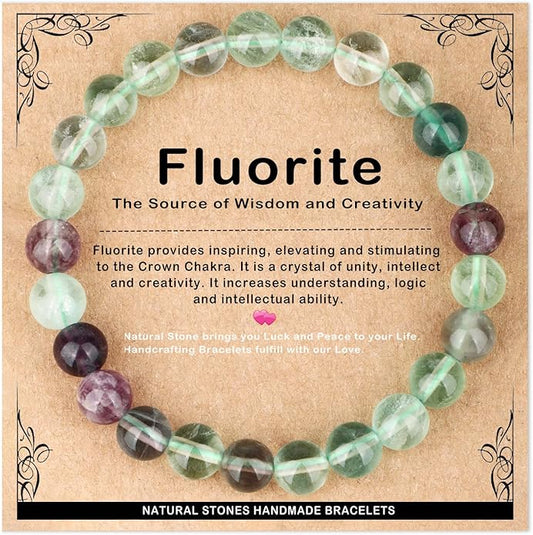 AD Beads 4mm6mm8mm10mm Handmade Bracelet - Natural Gemstone for Peace and Tranquility - Meditation, Yoga, Healing and Energy Gift for Unisex