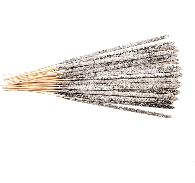 Authentic 100% White Copal Incense Sticks - Thick, Natural Mayan Resin for Spiritual Practices, Meditation, Yoga, Cleansing, Relaxation - Smooth Burning, Long Lasting, Handmade in Mexico - 20 Sticks