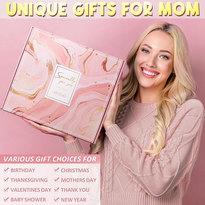 Gifts for Mom Christmas Gifts from Daughter Son kids, Best Birthday Gift Basket for Mom Women Mother-in-Law Mama Mothers Day, Unique Gift for Mothers Wife from Husband with Canvas Tote Bag Tumbler