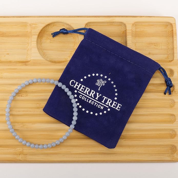 Cherry Tree Collection - Small, Medium, Large Sizes - Gemstone Beaded Bracelets For Women and Men - 4mm Round Beads