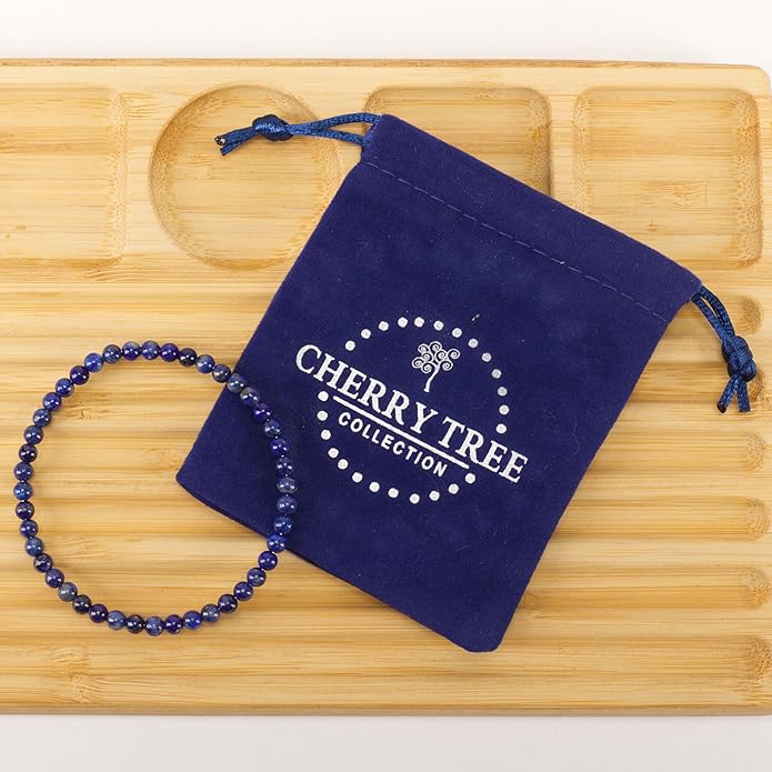 Cherry Tree Collection - Small, Medium, Large Sizes - Gemstone Beaded Bracelets For Women and Men - 4mm Round Beads