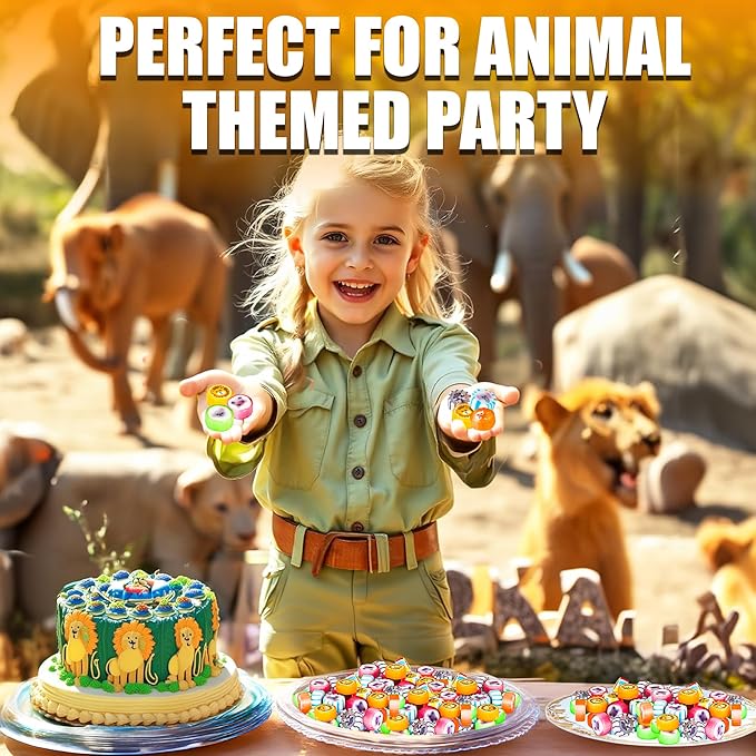 Animal Candy - Hard Candy Bulk 1 lb Bag of Individually Wrapped Small Hard Candies Assortment - Great for Office Candy - Safari Party Favors - Cute Birthday Candy for Party Bags - Jungle Animal Baby Shower - Yummy Candy for Kids and Adults