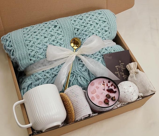 Get Well Gift for Women&Men,Self Care Package - After Surgery, Friendship/Sympathy Gifts for Loss of Loved One, Friendship/Thinking of You/Grief/Bereavement/Miscarriage Gifts (Grey Blue)