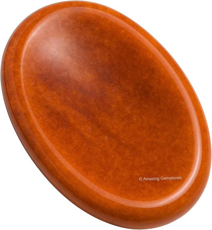 Amazing Gemstone Chocolate Jasper Worry Stones for Stress Relief Crystals and Healing Stones - Piedra Crystal Fidget for Meditation, Relaxation - Unique Stocking Stuffers and Birthday Gifts