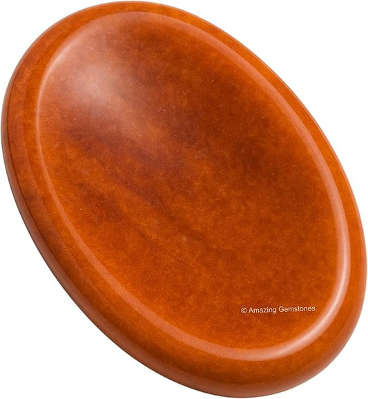 Amazing Gemstone Chocolate Jasper Worry Stones for Stress Relief Crystals and Healing Stones - Piedra Crystal Fidget for Meditation, Relaxation - Unique Stocking Stuffers and Birthday Gifts