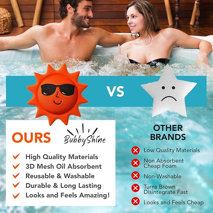 Hot Tub Scum Absorber for Spa Hot Tub Cleaner - Hot Tub Accessories for Adults, Hot Tub Scum Sponge for Hot Tub Oil Absorbing Sponge for Hot Tub, Hot Tub Sponge Scum Remover, 1 Pack