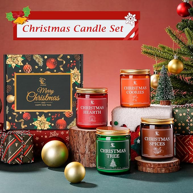 4 Packs Scented Candles for Home,Long Lasting Scented Candles Set, Aromatherapy Birthday Candles for Family, Halloween Chirtmas Gifts for Women Men Relaxing Candle