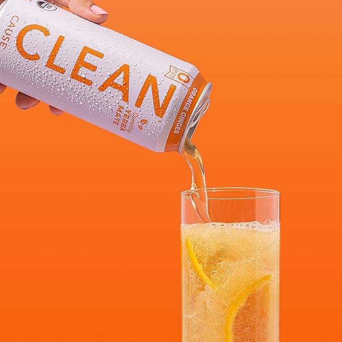 CLEAN Cause Zero Sugar Variety Pack Yerba Mate Tea Sparkling, USDA Organic Energy Drink Alternative, Zero Calorie, 160mg Natural Caffeine, Soda Alternative, Plant-Based (16oz cans, 12-Pack Case)