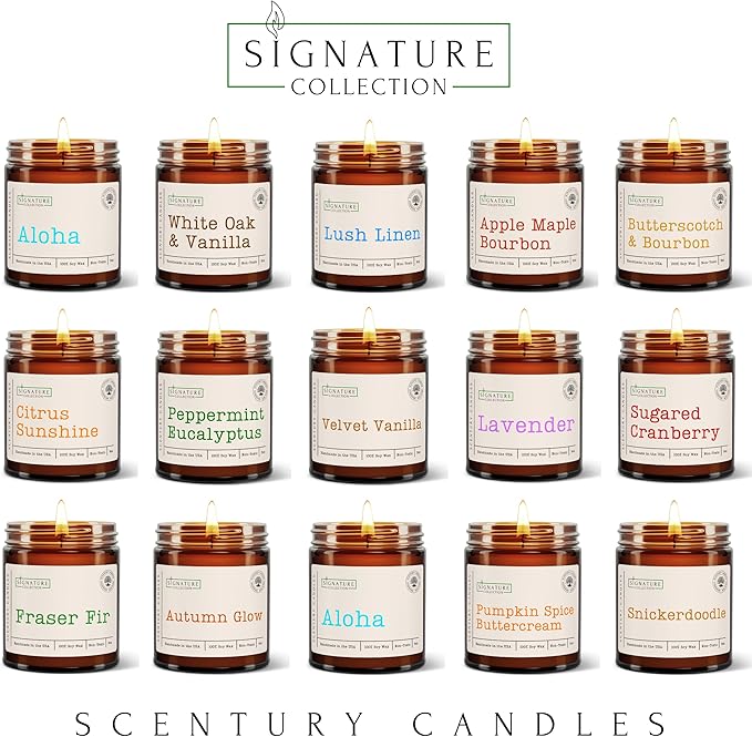 Apple Maple Bourbon Scented Candle, Many Scents to Choose from, All Natural Non-Toxic Soy Wax, Handmade in The USA (Apple Maple Bourbon)