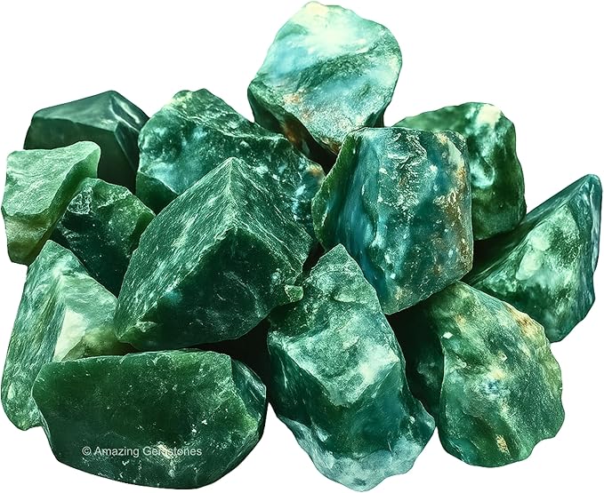 Amazing Gemstone 2 Pieces Moss Agate Raw Crystals and Healing Stones, Natural Rocks for Tumbling and DIY Raw Stones and Crystals