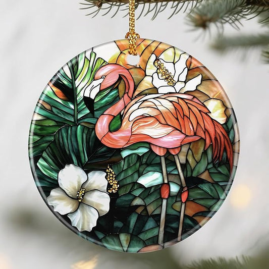 Flamingo Ornaments, Christmas Ornaments: Christmas Tree Decorations, Holiday Decor, Stocking Stuffers, Gift Ideas, Xmas Gift, Flamingo Lover Gifts & Gifts for Her