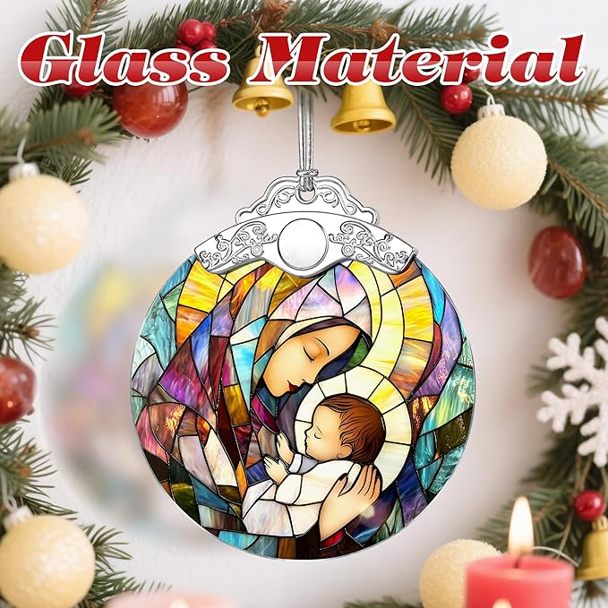 Christmas Ornaments, Religious Ornament, Christmas Tree Ornaments, Christian Xmas Decorations, Holiday Decorations, Christian Gifts, Religious Gifts - Baby Jesus and The Holy Mother Mary