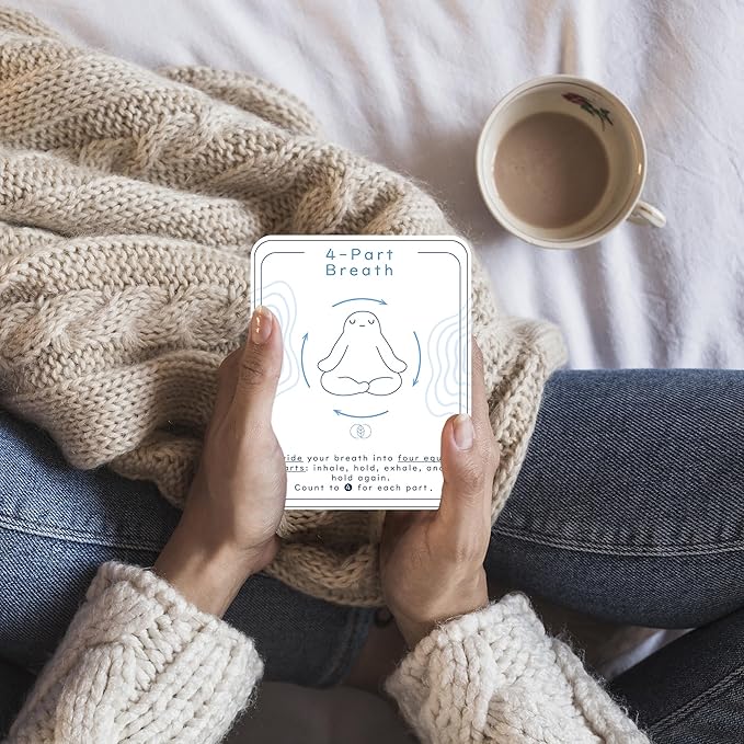 QUOKKA Meditation Cards - 120 Cards for Adults - Anxiety Relief Items Affirmation Cards for Mental Health - Calming Self Care for Women - Perfect Mindfulness Gift for Adult