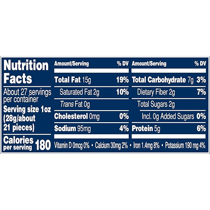 PLANTERS Deluxe Mixed Nuts, Cashews, Almonds, Pecans, Pistachios, Hazelnuts, Roasted with Sea Salt, Party Snacks, Plant-Based Protein Nut Mix, Snacks for Adults, After School Snack Mix, 27oz