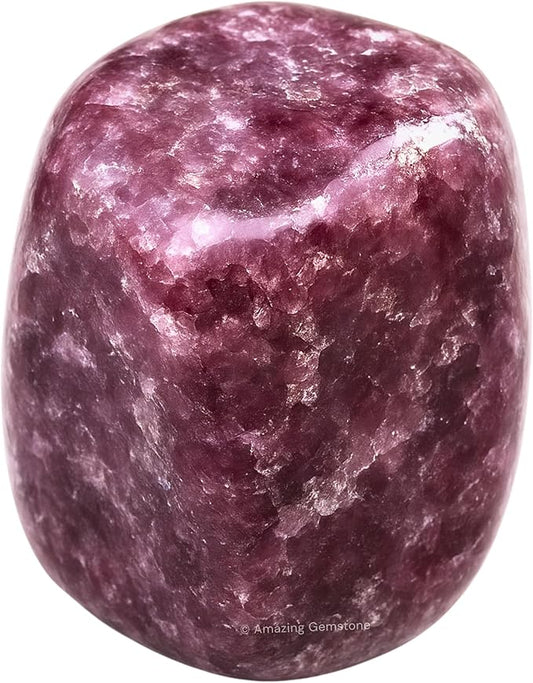 Amazing Gemstone Lepidolite Crystals&Healing Stones - 1oz Lepidolite Stone Gem Stones, Healing Stones for Energy Balance, Stress Relief - Premium Polished Gems Rocks for Meditation&Wellness