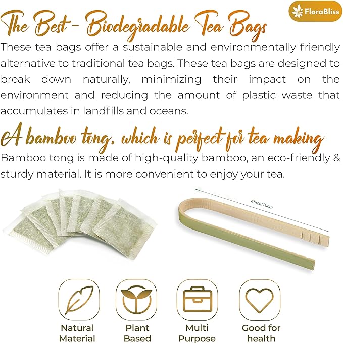 50 Bags Premium Turmeric Ginger Cinnamon Tea with Upgraded Chamomile, Extra Strength 2.2g/Bag, 100% Natural, Caffeine-Free, Vegan, Eco-Friendly, Supports Digestion, Relaxation