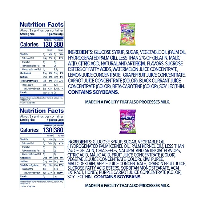 HI-CHEW Variety Mix, Pack of 8 Bags - 22 Flavors Including Dessert Mix - Unique Fun Soft & Chewy Halloween Candy - Immensely Juicy Fruity Candy Flavors - Individually Wrapped for Sharing