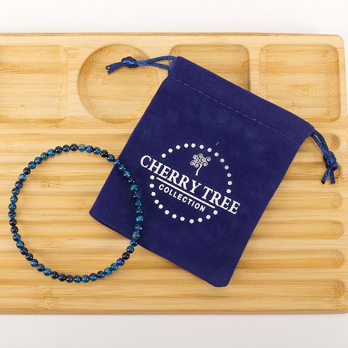 Cherry Tree Collection - Small, Medium, Large Sizes - Gemstone Beaded Bracelets For Women and Men - 4mm Round Beads