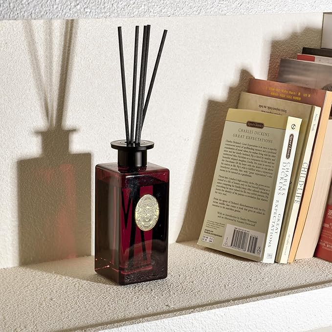 M&SENSE 10.14 oz Large Reed Diffuser Set | Rose Princess Scent Oil Diffuser with Sticks | Hotel Collection Non-Toxic Essential Oil |for Bedroom Bathroom Living Room