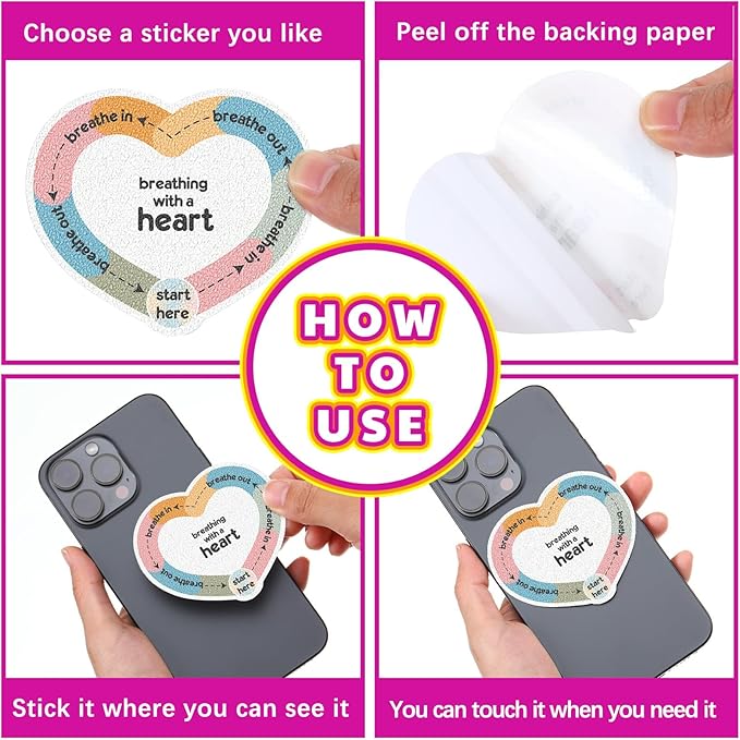 Libima 72 Pieces Anxiety Sensory Stickers Textured Stickers Fidget Mindfulness Sticker School Counselor Supplies Adult Sensory Items Anxiety Relief, 9 Styles(Pastel Color)