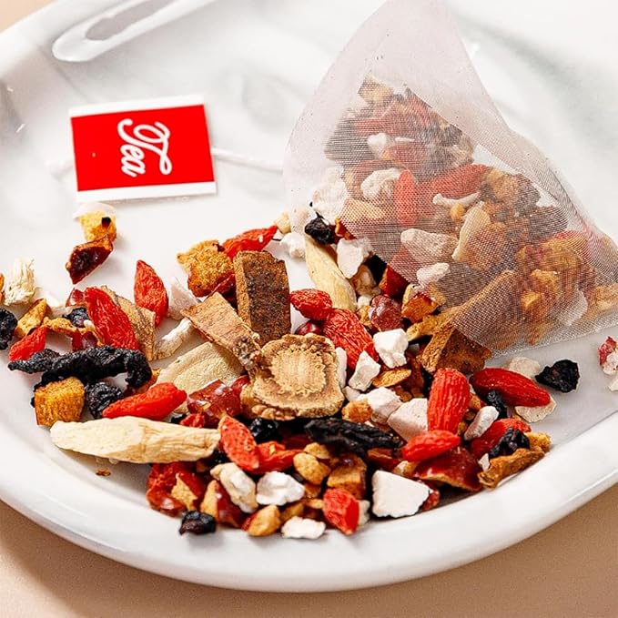 Kidney Tea - Ginseng and Wolfberry Tea, Ginseng Mulberry Gouqi Teabags, Natural Organic Kidney Cleanse Detox for Women & Men, 6 Precious Ingredients Formula (1)