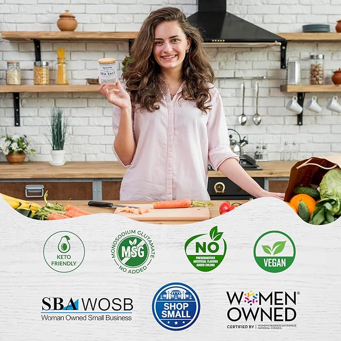 FLORIDA PURE Rosemary Sea Salt - 80+ Mineral Sea Salt, Natural, Unrefined, Non Iodized - for Baking, Cooking, Seasoning & Enhancing Taste - Hand-harvested Flaky Sea Salt (4.5 oz Jar)