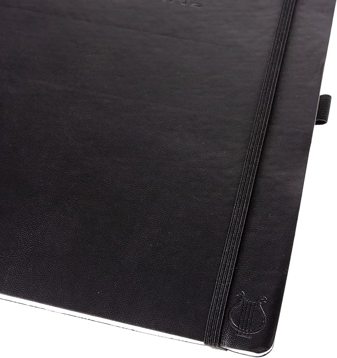 Graphique Apollo Vegan Leather Journal | Hardcover Notebook | 192 Lined Pages | Inner Pocket, Pen Loop, Elastic Closure | Work, Diary, Notes | 8” x 10”