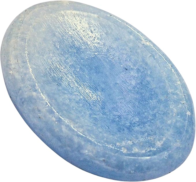 Amazing Gemstone Blue Calcite Worry Stone Crystals and Healing Stones - Worry Stones for Stress Relief Gifts - Piedra Crystal Fidget for Meditation - Unique Stocking Stuffers and Birthday Gifts