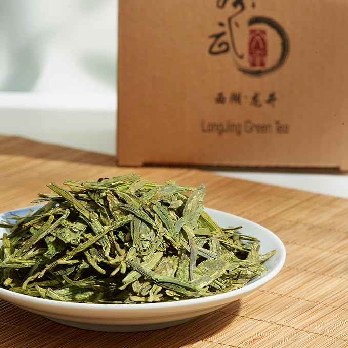 ChaWuWarmSun [A] LongJing Green Tea,8.8oz/250g,Chinese Dragon Well Green Tea Loose Leaf