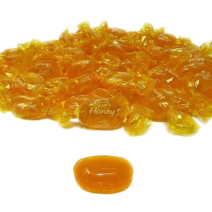 Halloween Honey Filled Hard Candy - 1 lbs - Flavored Classic Bon Bons Filled with Real Honey - American Vintage Candy Snack Assortment- Individually Wrapped, 16 oz.