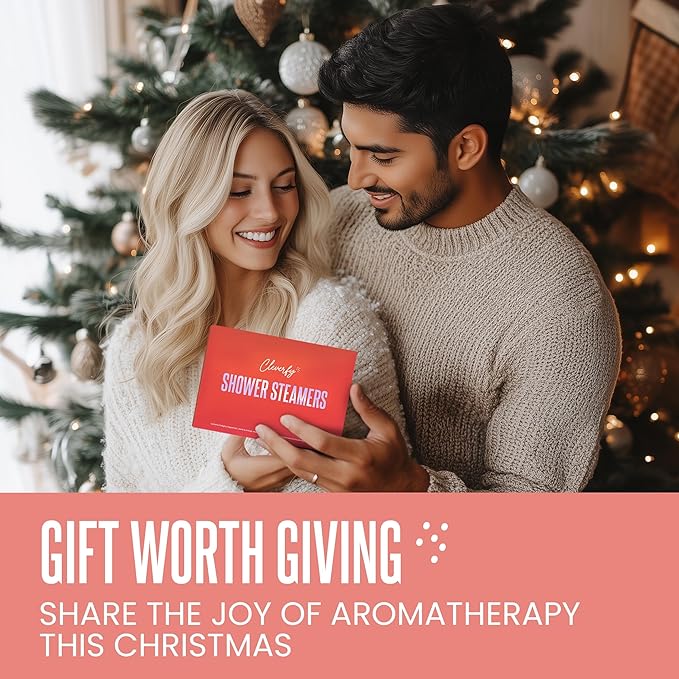 Cleverfy Shower Steamers Aromatherapy – Stocking Stuffers for Women, Teens and Wife – Christmas Gifts for Women and Teen Girls – White Elephant Gifts for Adults – 6 Tablets