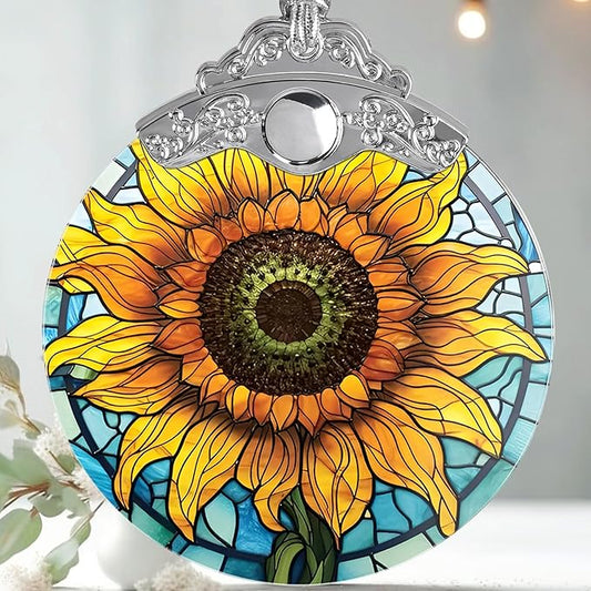 Christmas Ornaments: Stained Glass Ornament, Christmas Tree Ornament, Hanging Ornaments for Home Decor & Xmas Tree Decorations – Exquisite Holiday Decor, Holiday Present - Sunflower