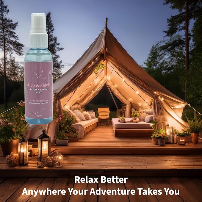 Best Bee Brothers, Sleep & Shield Calming Room + Linen Mist, 2 oz, Natural Essential Oil Blend with Peppermint, Cedarwood and Rosemary