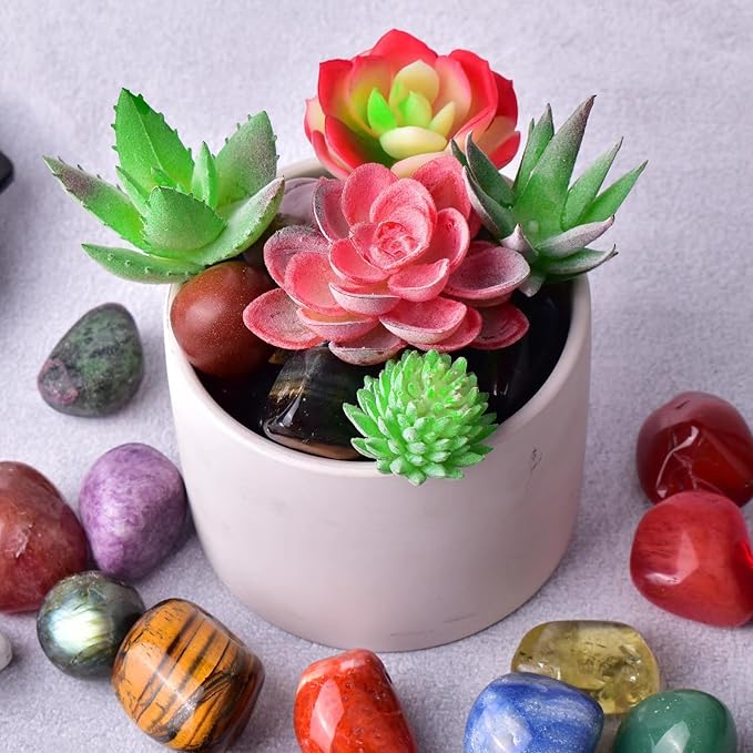 Polished Red Goldstone Crystal Stones - 2 Pcs of 1.2" Worry Stone for Anxiety, Pocket Palm Stone Super Large Handpicked Natural Tumbled Gemstones for Meditation, Reiki, Chakra Healing, Home Decor