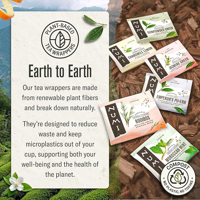 Numi Organic Tea By Mood Gift Set, 40 Tea Bag Assortment, Premium Organic Black, Pu-erh, Green, Maté, Rooibos & Herbal Teas