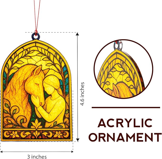 Horse ornament - Horse gifts for women - Equestrian gifts for women - horse decor - gifts for horse lovers girls - Christmas ornament - White elephant gifts - Xmas Tree Funny Decoration