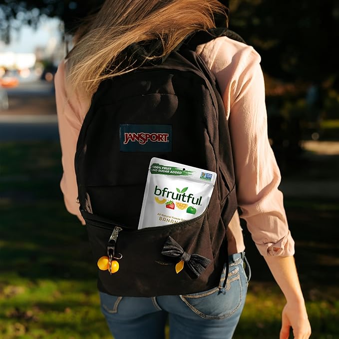 bfruitful Freeze-Dried Banana, Freeze Dried Fresh Fruit Bites, Gluten Free, Vegan, Dairy Free, Kosher, No Sugar Added, Non GMO, Healthy Snacks for Kids or Adults, 0.56 oz Single-Serve Snack Packets, 12 Pack