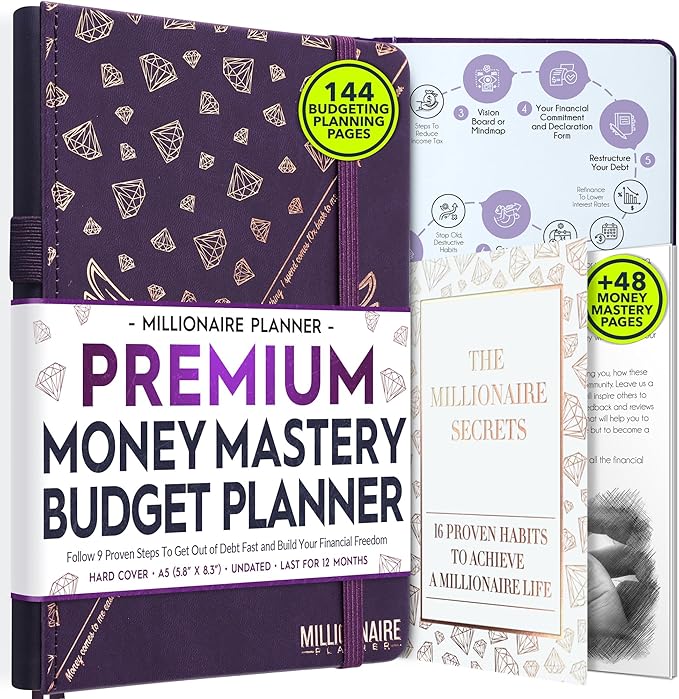 Budget Planner and Monthly Bill Organizer - Finance Planner, 12-Month Journey to Financial Freedom | Bill Payment Tracker Monthly Organizer, Money Saving & Expense Tracker | Undated Budgeting Journal