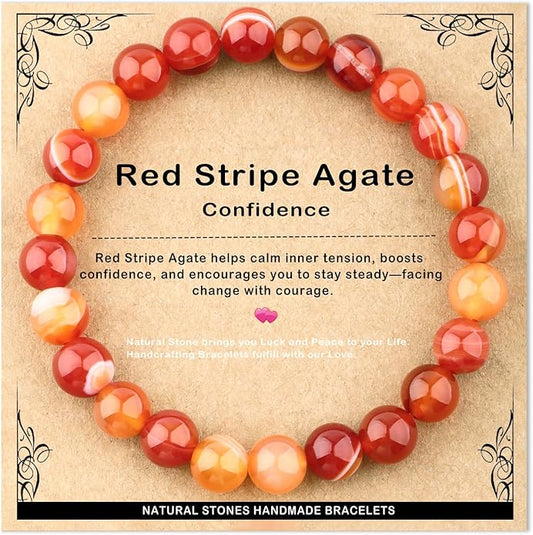 AD Beads 4mm6mm8mm10mm Handmade Bracelet - Natural Gemstone for Peace and Tranquility - Meditation, Yoga, Healing and Energy Gift for Unisex