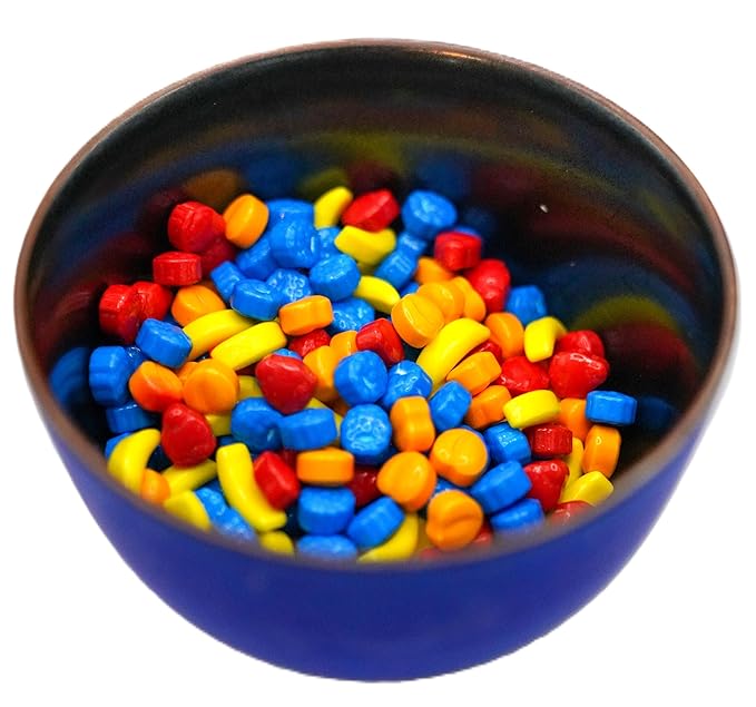 Fruit Shaped Candy - 2 lbs of Fresh Hard Sweet Banana Strawberry Peach Blueberry Vending Machine Candy