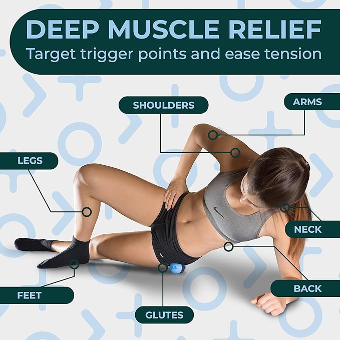 Deep Recovery Yoga Deep Tissue Massage Ball Set – Myofascial Release Balls for Feet, Back, Neck, Legs & Arms – Trigger Point & Mobility Therapy (2-Pack)