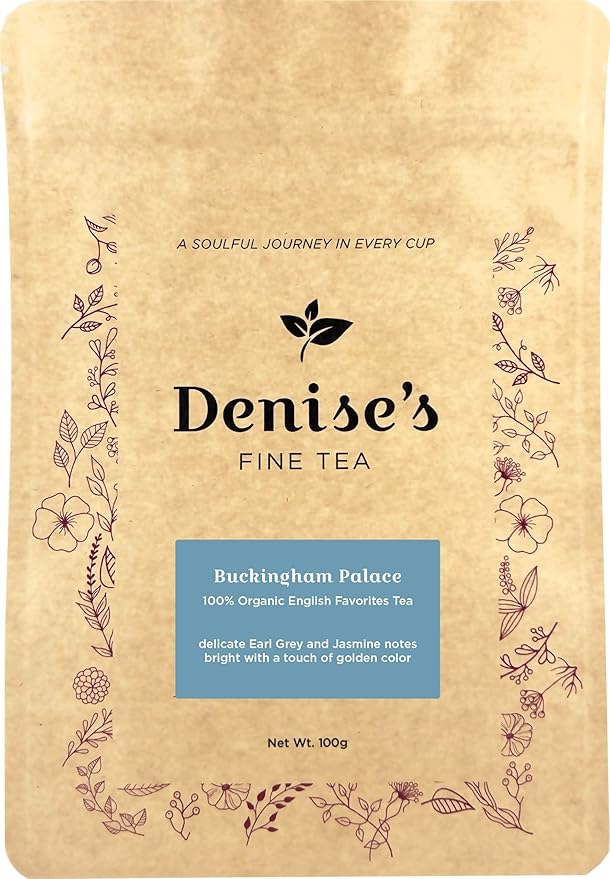 Denise's Fine Tea, USDA Organic, Buckingham Palace, English Black Tea, Loose Leaf (100g)