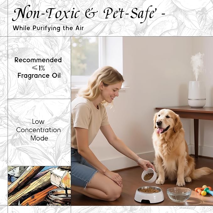 HIQILI Sandalwood Fragrance Oil for Home Diffuser, Luxury Hotel Scent, Perfect for DIY Candle & Soap Making, Add to Body Lotion - 5.07 Fl Oz