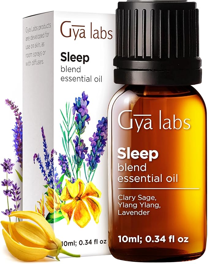 Gya Labs Sleep Essential Oil Blend - 100% Pure Natural Sleep Oil for Diffuser & Aromatherapy, Soothing, Bedtime and Self-Care (0.34 Fl Oz)
