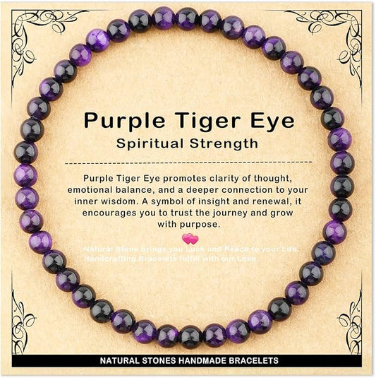 AD Beads 4mm6mm8mm10mm Handmade Bracelet - Natural Gemstone for Peace and Tranquility - Meditation, Yoga, Healing and Energy Gift for Unisex